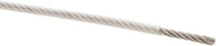 Value Collection - 1/8" x 3/32" Diam, Aircraft Cable - 920 Lb Breaking Strength, 7 x 7 Strand Core, Nylon Coating - Eagle Tool & Supply