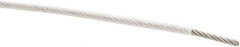 Value Collection - 3/32" x 1/16" Diam, Aircraft Cable - 480 Lb Breaking Strength, 7 x 7 Strand Core, Nylon Coating - Eagle Tool & Supply