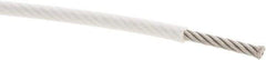 Value Collection - 3/8" x 1/4" Diam, Aircraft Cable - 6,400 Lb Breaking Strength, 7 x 19 Strand Core, Nylon Coating - Eagle Tool & Supply