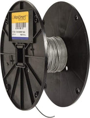 Value Collection - 1/16" x 3/64" Diam, Aircraft Cable - 270 Lb Breaking Strength, 7 x 7 Strand Core, Nylon Coating - Eagle Tool & Supply