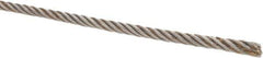 Value Collection - 3/16" Diam, Steel Wire Rope - 2,770 Lb Breaking Strength, 6 x 19 IWRC - Eagle Tool & Supply