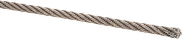 Value Collection - 1/4" Diam, Steel Wire Rope - 5,300 Lb Breaking Strength, 6 x 19 IWRC - Eagle Tool & Supply