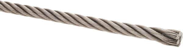 Value Collection - 3/8" Diam, Steel Wire Rope - 11,800 Lb Breaking Strength, 6 x 37 IWRC - Eagle Tool & Supply