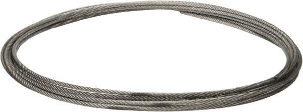 Value Collection - 5/16" Diam, Galvanized Steel Wire Rope - 9,800 Lb Breaking Strength, 7 x 19 Strand Core - Eagle Tool & Supply