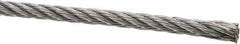 Value Collection - 5/32" Diam, Aircraft Cable - 2,600 Lb Breaking Strength, 7 x 7 Strand Core - Eagle Tool & Supply