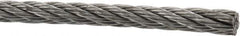 Value Collection - 1/4" Diam, Aircraft Cable - 6,100 Lb Breaking Strength, 7 x 7 Strand Core - Eagle Tool & Supply