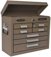 Value Collection - 7 Drawer Tool Chest - 20" Wide x 8-1/2" Deep x 16-3/4" High, Steel, Brown - Eagle Tool & Supply