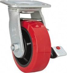 Value Collection - Tool Box Polypropylene Caster - 6-5/8" Wide x 4-5/8" Deep x 4" High, Red, For 41" Roller Cabinets - Eagle Tool & Supply