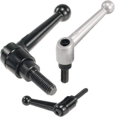 KIPP - M8, Zinc Threaded Stud Adjustable Clamping Handle - 73mm OAL, 49.5mm High - Eagle Tool & Supply