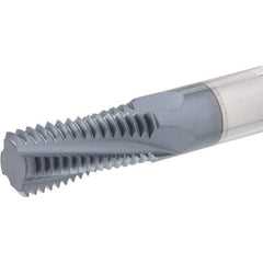 Iscar - M10x1.50 ISO, 0.3071" Cutting Diam, 3 Flute, Solid Carbide Helical Flute Thread Mill - Internal Thread, 23mm LOC, 64mm OAL, 8mm Shank Diam - Eagle Tool & Supply