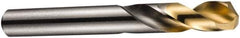 DORMER - 1.7mm 135° Spiral Flute High Speed Steel Screw Machine Drill Bit - Bright Finish, Right Hand Cut, 10mm Flute Length, 34mm OAL, Split Point, Straight Shank - Eagle Tool & Supply