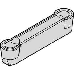 Kennametal - 0600R GMP Grade KCU25, 6mm Cutting Width Carbide Grooving Insert - 4.88mm Max Depth of Cut, Neutral, 3mm Corner Radius, AlTiN Finish - Eagle Tool & Supply