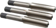 Cleveland - M12x1.75, 4 Flute, Bottoming, Plug & Taper, Bright Finish, High Speed Steel Tap Set - Right Hand Cut, 1.66" Thread Length, Series 1004 - Eagle Tool & Supply