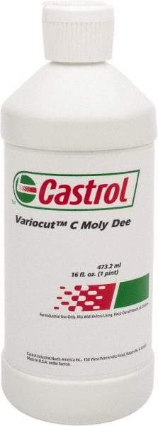 Castrol - Variocut C Moly Dee, 16 oz Bottle Cutting & Tapping Fluid - Straight Oil - Eagle Tool & Supply