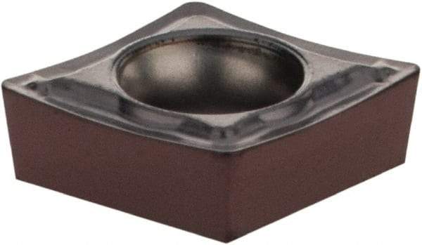 Iscar - CCMT2-1 SM Grade IC806 Carbide Turning Insert - TiAlN Finish, 80° Diamond, 1/4" Inscr Circle, 3/32" Thick, 1/64" Corner Radius - Eagle Tool & Supply
