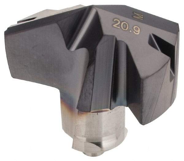 Iscar - Series ICM, 20.9mm Diam Grade IC908 140° Replaceable Drill Tip - Carbide, TiAlN Finish, 20 Seat Size - Eagle Tool & Supply