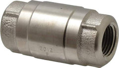 Strataflo - 1/2" Nickel Plated Brass Check Valve - Inline, FNPT x FNPT, 400 WOG - Eagle Tool & Supply