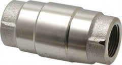 Strataflo - 3/4" Nickel Plated Brass Check Valve - Inline, FNPT x FNPT, 400 WOG - Eagle Tool & Supply