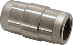 Strataflo - 1-1/4" Nickel Plated Brass Check Valve - Inline, FNPT x FNPT, 400 WOG - Eagle Tool & Supply