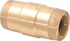 Strataflo - 1-1/4" Brass Check Valve - Inline, FNPT x FNPT, 200 WOG - Eagle Tool & Supply