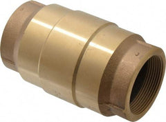 Strataflo - 2" Brass Check Valve - Inline, FNPT x FNPT, 200 WOG - Eagle Tool & Supply