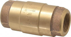 Strataflo - 3/4" Brass Check Valve - Inline, FNPT x FNPT, 200 WOG - Eagle Tool & Supply