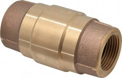 Strataflo - 1" Brass Check Valve - Inline, FNPT x FNPT, 200 WOG - Eagle Tool & Supply