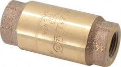Strataflo - 3/8" Brass Check Valve - Inline, FNPT x FNPT, 400 WOG - Eagle Tool & Supply