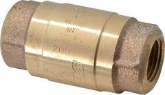 Strataflo - 1/2" Brass Check Valve - Inline, FNPT x FNPT, 400 WOG - Eagle Tool & Supply