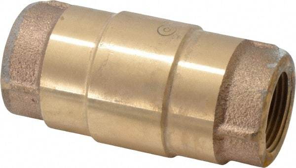 Strataflo - 3/4" Brass Check Valve - Inline, FNPT x FNPT, 400 WOG - Eagle Tool & Supply