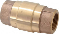 Strataflo - 1" Brass Check Valve - Inline, FNPT x FNPT, 400 WOG - Eagle Tool & Supply