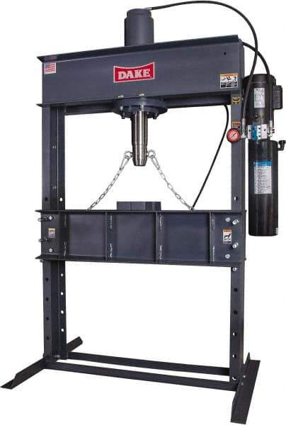 Dake - 50 Ton Hydraulic Shop Press - 16 Inch Stroke, 2 HP, Single Phase - Eagle Tool & Supply