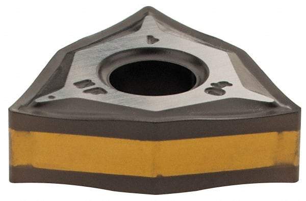 Iscar - WNMG431 NF Grade IC8250 Carbide Turning Insert - TiCN/Al2O3/TiN Finish, 80° Trigon, 1/2" Inscr Circle, 3/16" Thick, 1/64" Corner Radius - Eagle Tool & Supply