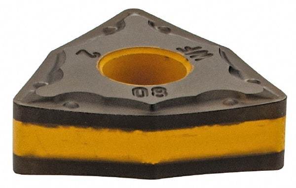 Iscar - WNMG432 WF Grade IC8150 Carbide Turning Insert - TiCN/Al2O3/TiCN/TiN Finish, 80° Trigon, 1/2" Inscr Circle, 3/16" Thick, 1/32" Corner Radius - Eagle Tool & Supply