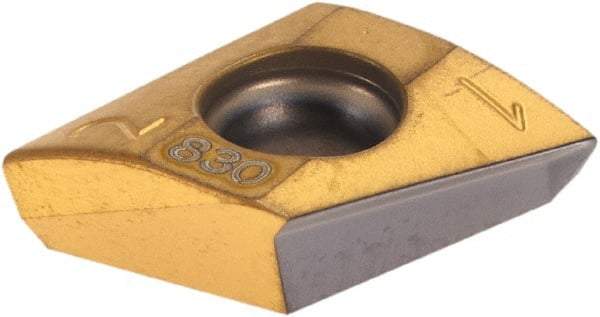 Iscar - T290 LNMT100405 TR Grade IC830 Carbide Milling Insert - TiAlN/TiN Finish, 0.3504" Thick, 0.5mm Corner Radius - Eagle Tool & Supply