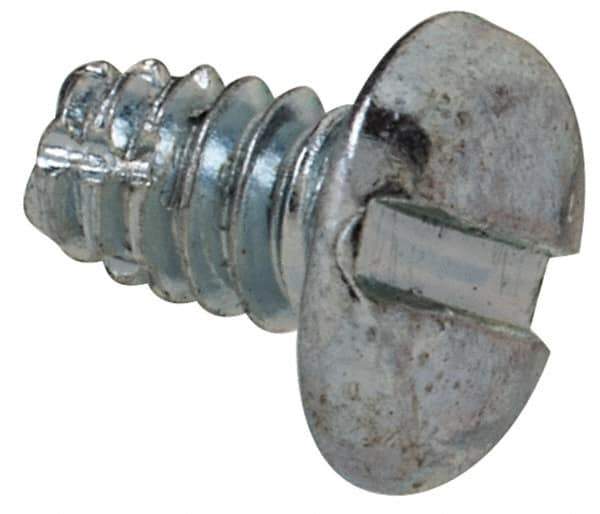 Value Collection - #4-40 UNC Thread, 3/16" Length Under Head, Slotted Drive Steel Thread Cutting Screw - Pan Head, Grade 2, Point Type F, Zinc-Plated Finish - Eagle Tool & Supply