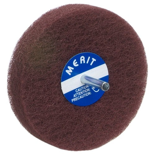 4″ × 1/2″ with 1/4″ Spindle Non-Woven Spindle - Mounted Disc Fine Grit Aluminum Oxide - Eagle Tool & Supply