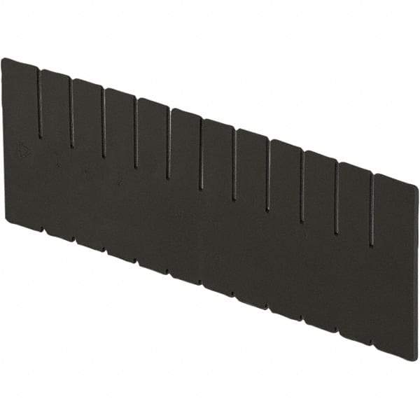 LEWISBins+ - 11-1/4" High, Black Bin Divider - Use with DC3120, Long Side Measures 11.3" Tall - Eagle Tool & Supply