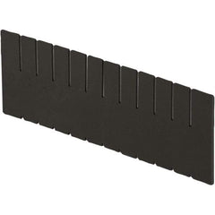 LEWISBins+ - 11-1/4" High, Black Bin Divider - Use with DC3120, Long Side Measures 11.3" Tall - Eagle Tool & Supply