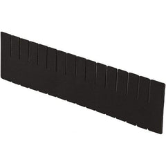 LEWISBins+ - 20-1/4" High, Black Bin Divider - Use with DC3120, Long Side Measures 11.3" Tall - Eagle Tool & Supply