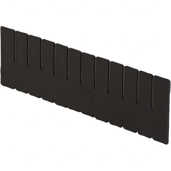 LEWISBins+ - 4-3/8" High, Black Bin Divider - Use with DC2050, Long Side Measures 4.4" Tall - Eagle Tool & Supply