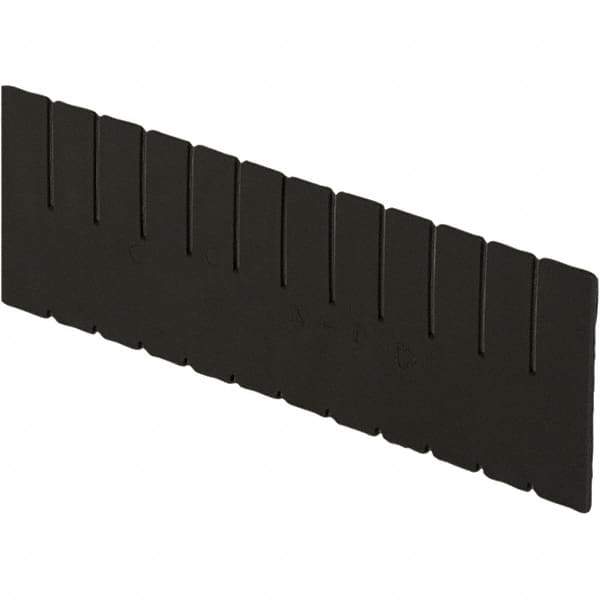 LEWISBins+ - 5-3/8" High, Black Bin Divider - Use with DC2060, Long Side Measures 5.4" Tall - Eagle Tool & Supply