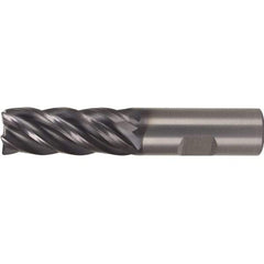 Kennametal - 9/32", 5 Flute, Single End, Solid Carbide, Corner Radius End Mill - 2-1/2" OAL, 38° Helix, Right Hand Flute, 3/4" LOC, Right Hand Cut - Eagle Tool & Supply