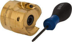 Seco - 2" Cut Diam, 0.295" Max Depth, 3/4" Arbor Hole, 3 Inserts, XPKX12 Insert Style, Indexable Copy Face Mill - R220.97-12 Cutter Style, 30,000 Max RPM, 1.77" High, Through Coolant, Series R220 - Eagle Tool & Supply