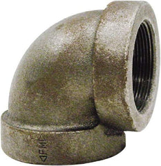 Made in USA - Size 1-1/2", Class 125, Cast Iron Black Pipe 90° Elbow - 175 psi, FPT End Connection - Eagle Tool & Supply