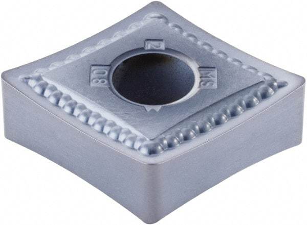 Kennametal - CNMG542 MS Grade KCU25 Carbide Turning Insert - AlTiN Finish, 80° Diamond, 5/8" Inscr Circle, 1/4" Thick, 1/32" Corner Radius - Eagle Tool & Supply
