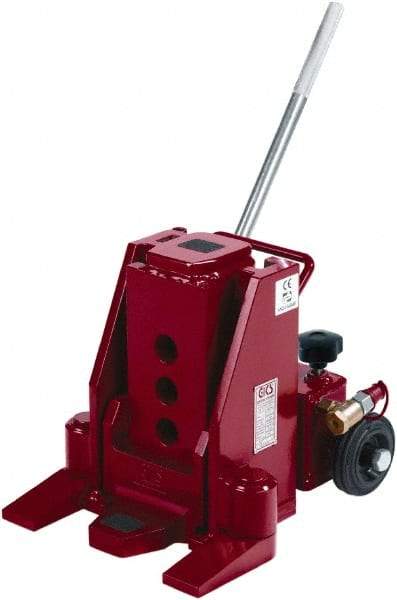 GKS - 15 Ton Capacity Toe Jack - 1" to 18-1/2" High, 6.3" Piston Stroke - Eagle Tool & Supply