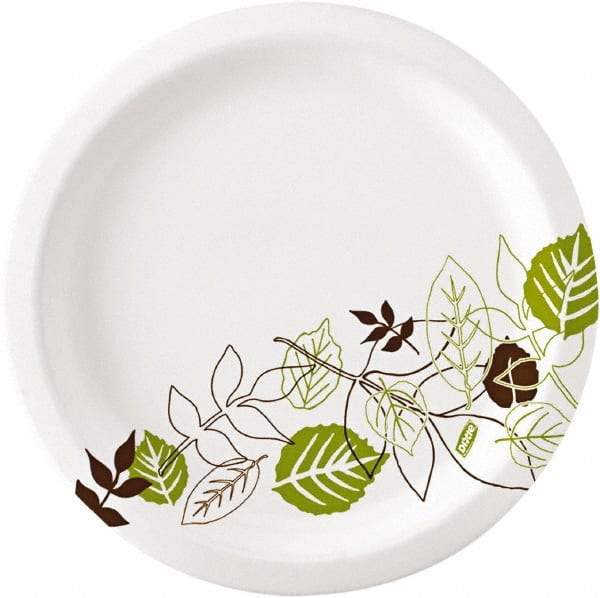 Dixie - Pathways Soak-Proof Shield Paper Plates, 8-1/2" - Green, Burgundy - Eagle Tool & Supply