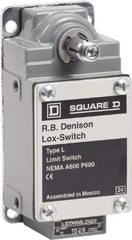 Square D - DPST, 2NO, 600 Volt Screw Terminal, Rotary Spring Return Actuator, General Purpose Limit Switch - 1, 2, 4, 12, 13 NEMA Rating, IP67 IPR Rating - Eagle Tool & Supply