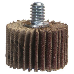 2 1/2″ × 3/8″ × 1/4″-20 Super Finish Flap Wheel 60 Grit Aluminum Oxide - Eagle Tool & Supply